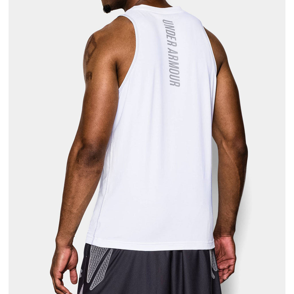 Under Armour Men's White Charged Cotton Tank