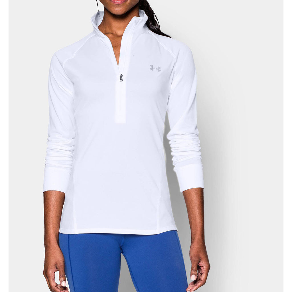 Under Armour Women's White UA Tech 1/2 Zip