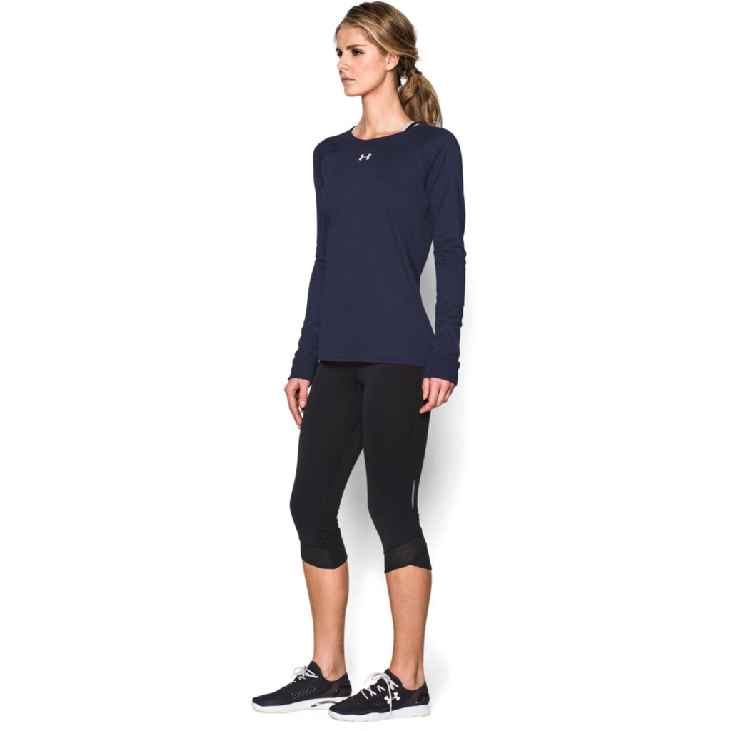 Under Armour Women's Navy L/S Locker Tee