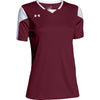 Under Armour Women's Maroon Maqunia Jersey Short Sleeve