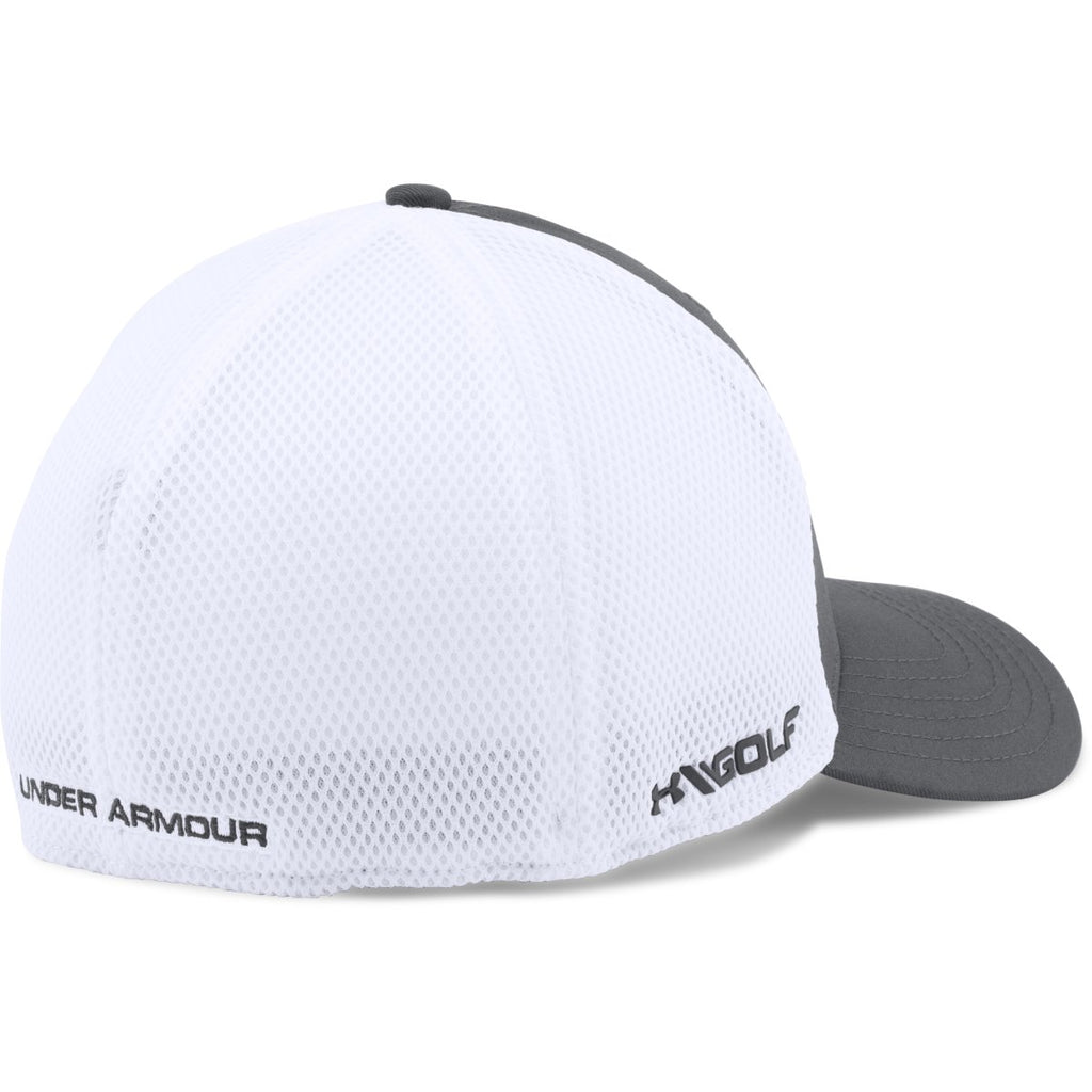 Under Armour Men's Graphite/White UA Golf Mesh Stretch 2.0 Cap