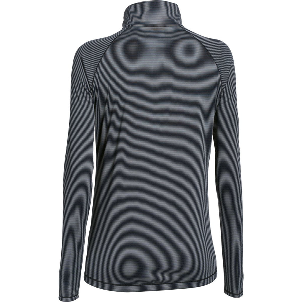 Under Armour Women's Black Steel Stripe Tech 1/4 Zip