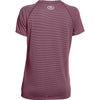 Under Armour Women's Maroon UA Stripe Tech Locker Short Sleeve Tee