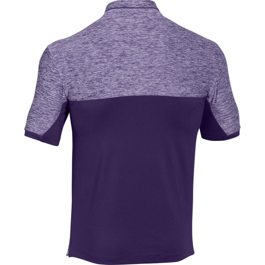 Under Armour Men's Purple UA Team Podium Polo