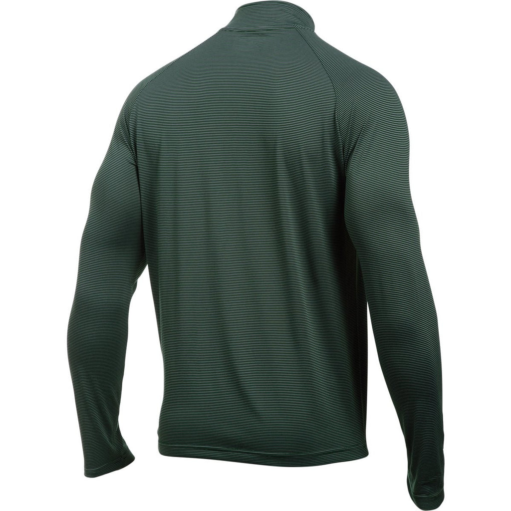 Under Armour Men's Forest Green Steel Stripe Tech 1/4 Zip