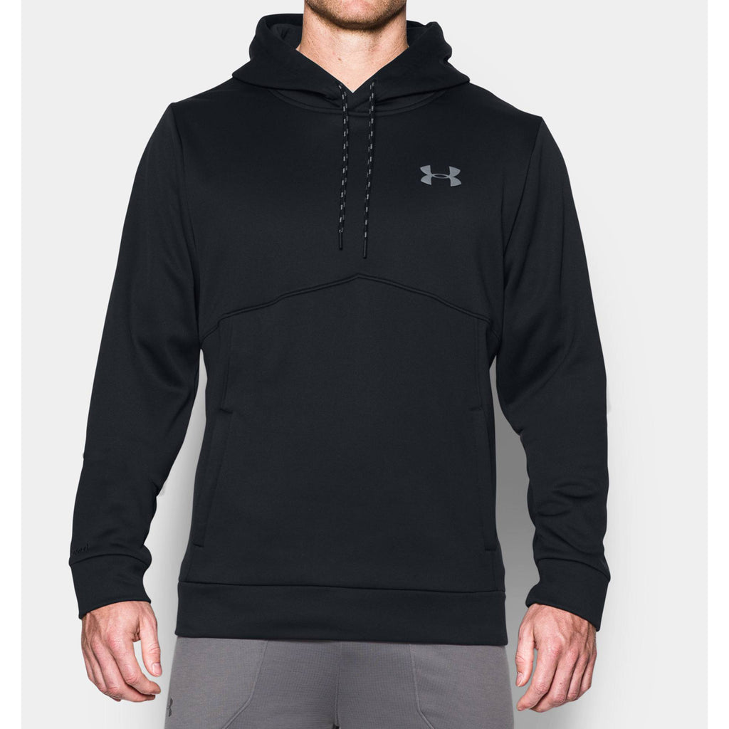 Under Armour Men's Black Armour Fleece Icon Solid Pullover Hood