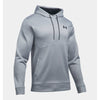 Under Armour Men's True Grey Heather/Black Armour Fleece Icon Solid Pullover Hood