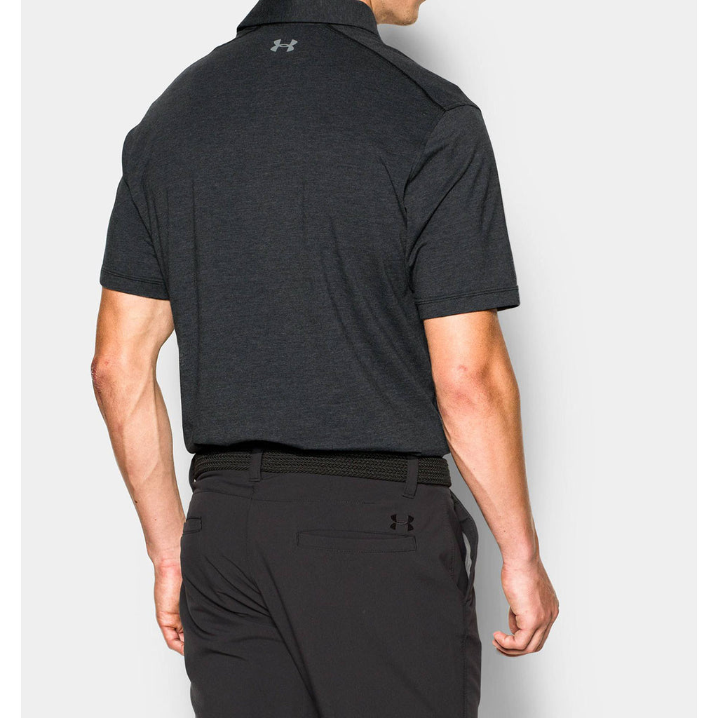 Under Armour Men's Black Charged Cotton Scramble Polo