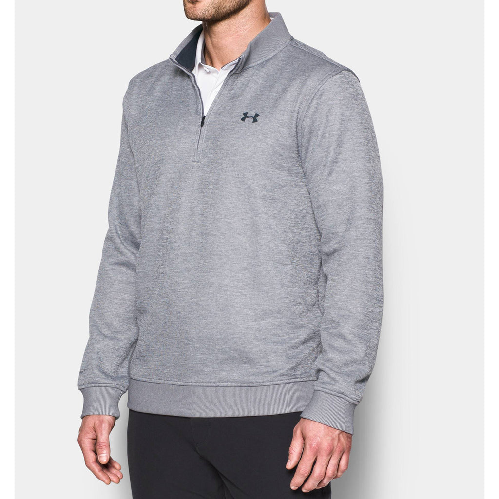 Under Armour Men's True Grey Heather UA Storm Sweater Fleece Quarter Zip