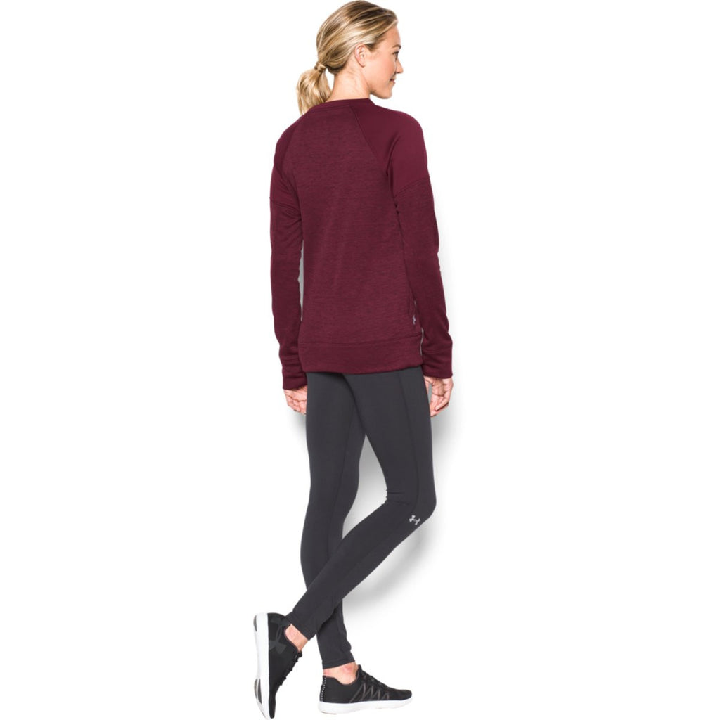 Under Armour Women's Maroon Novelty Armour Fleece Crew