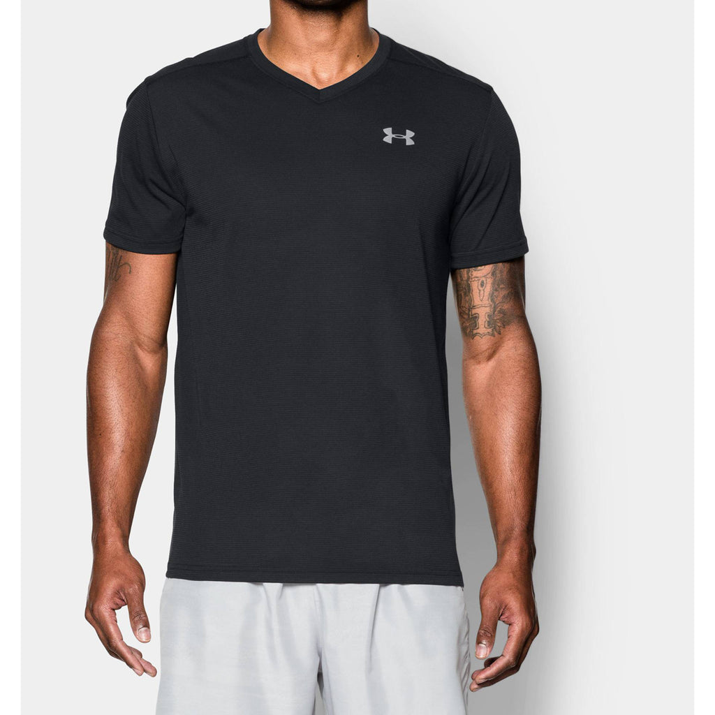 Under Armour Men's Black UA Streaker Run V-Neck T-Shirt