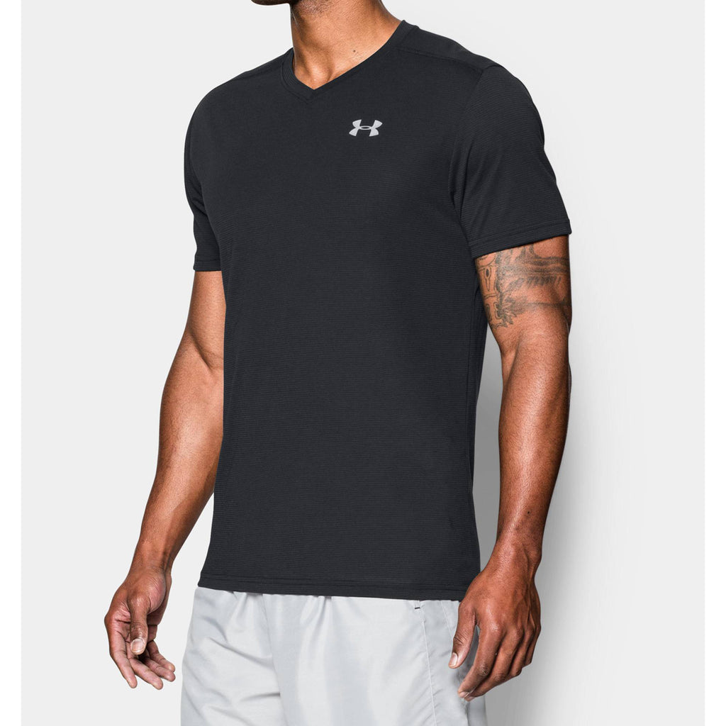 Under Armour Men's Black UA Streaker Run V-Neck T-Shirt