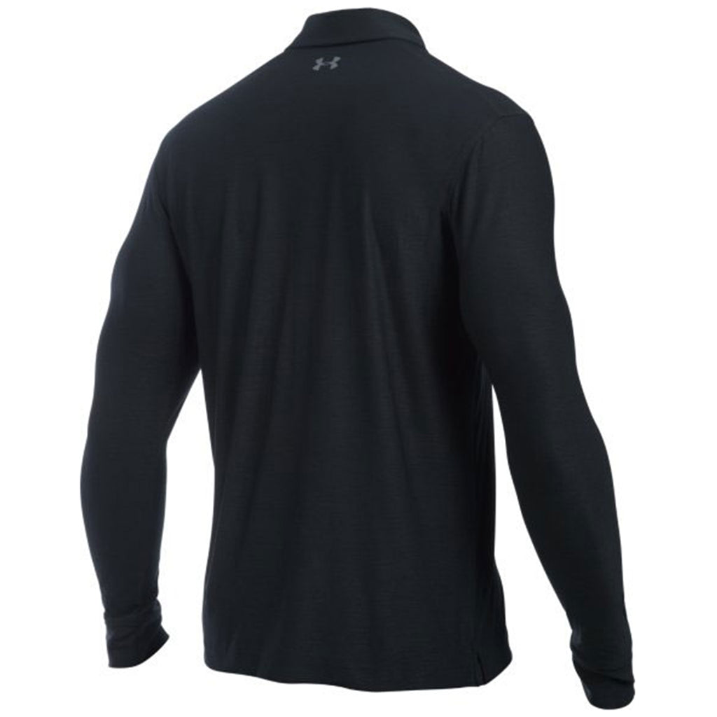 Under Armour Men's Black Long Sleeve Polo