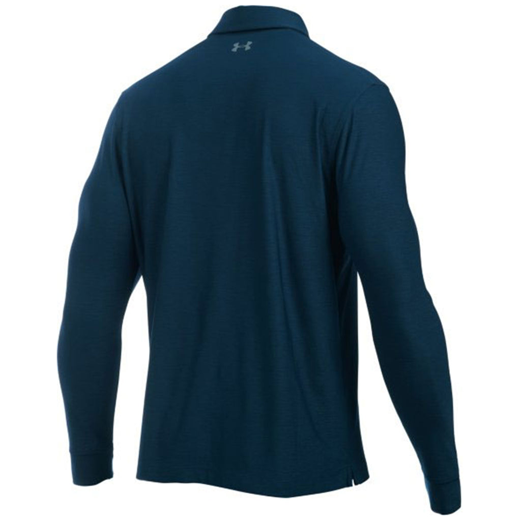 Under Armour Men's Academy Navy Long Sleeve Polo