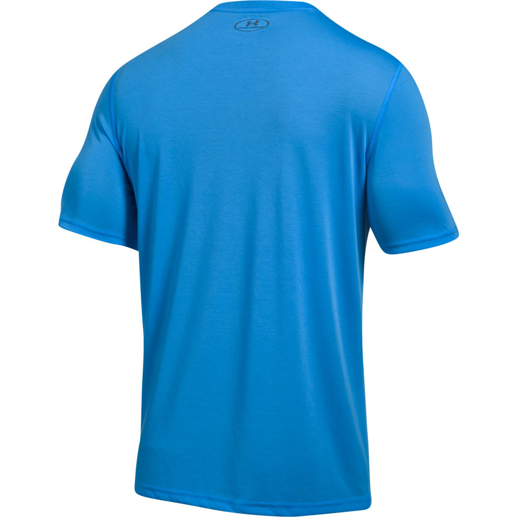 Under Armour Men's Moko Blue Threadborne Short Sleeve Shirt