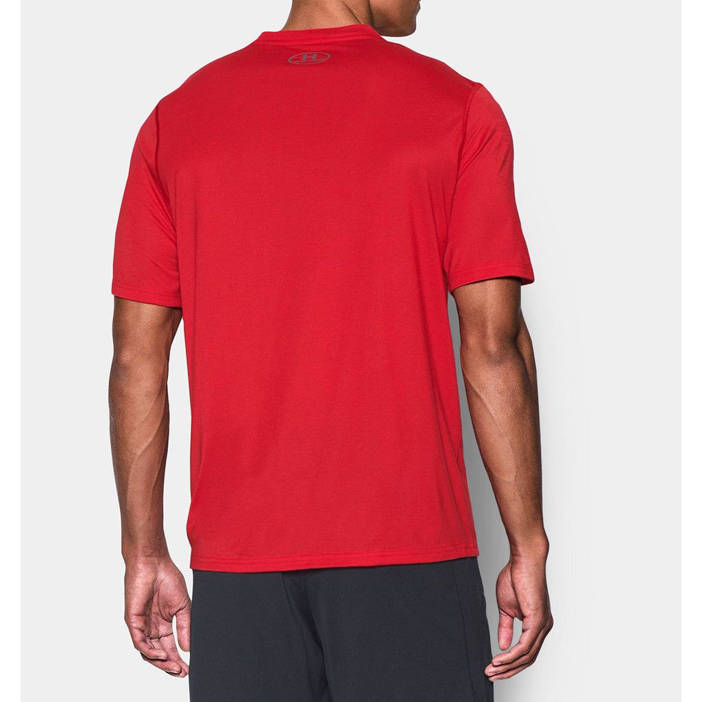 Under Armour Men's Red UA Threadborne Short Sleeve Shirt