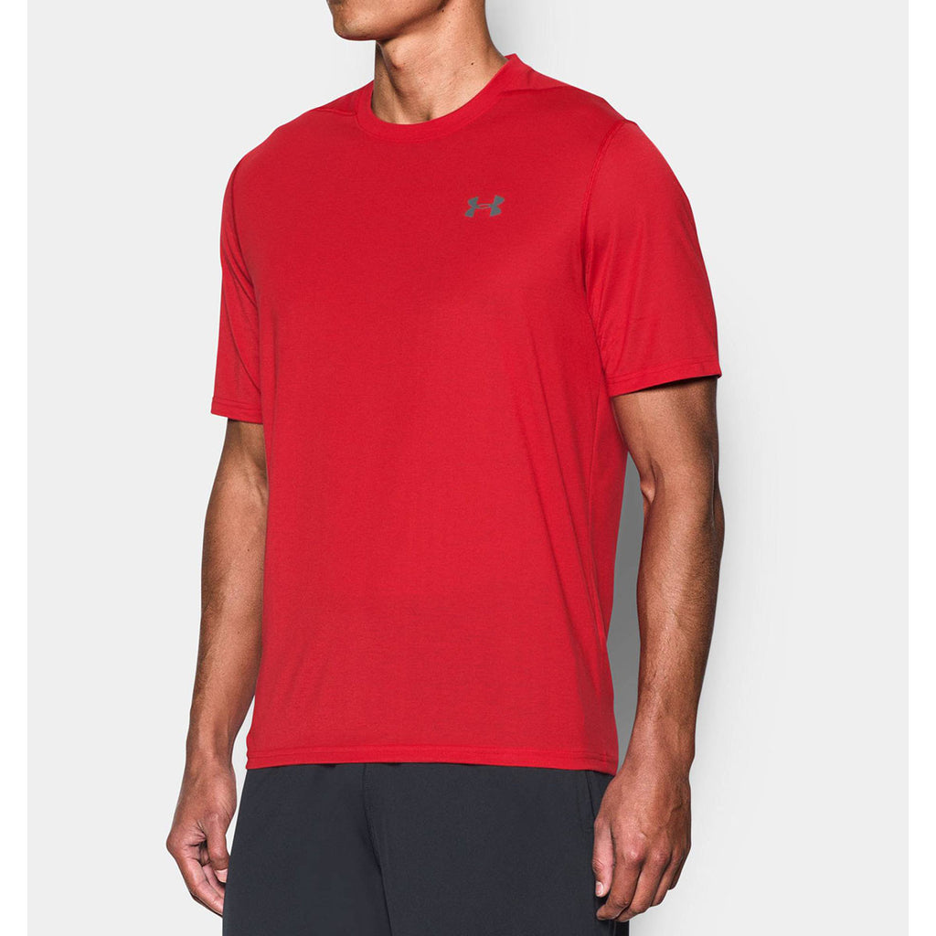 Under Armour Men's Red UA Threadborne Short Sleeve Shirt