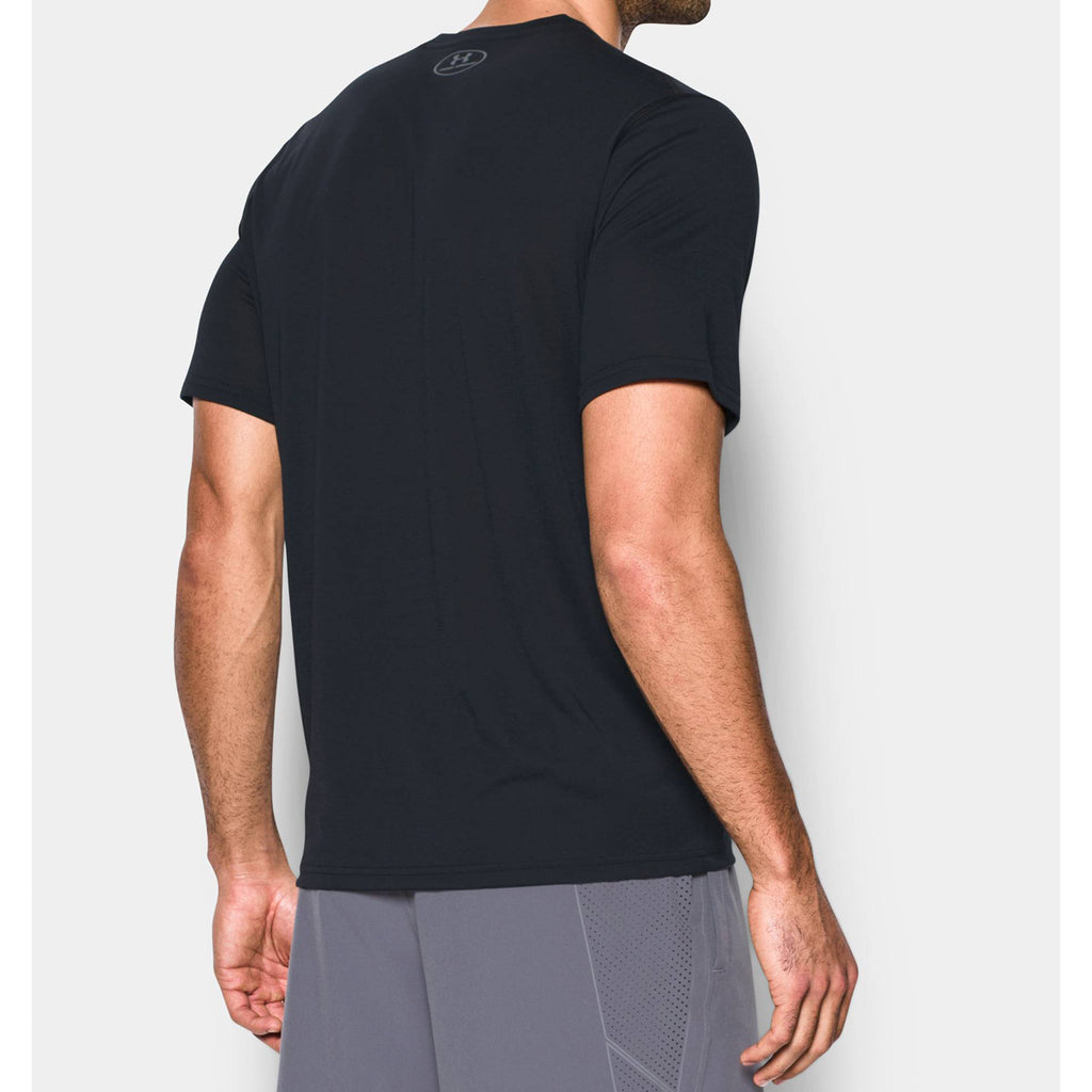 Under Armour Men's Black UA Threadborne V-Neck Short Sleeve