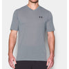 Under Armour Men's True Grey Heather UA Threadborne V-Neck Short Sleeve