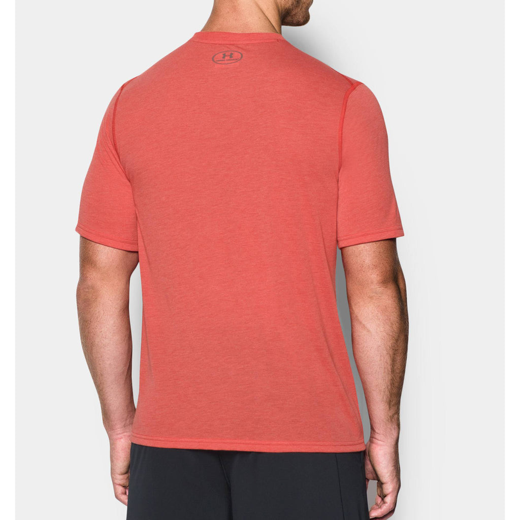 Under Armour Men's Red UA Threadborne V-Neck Short Sleeve