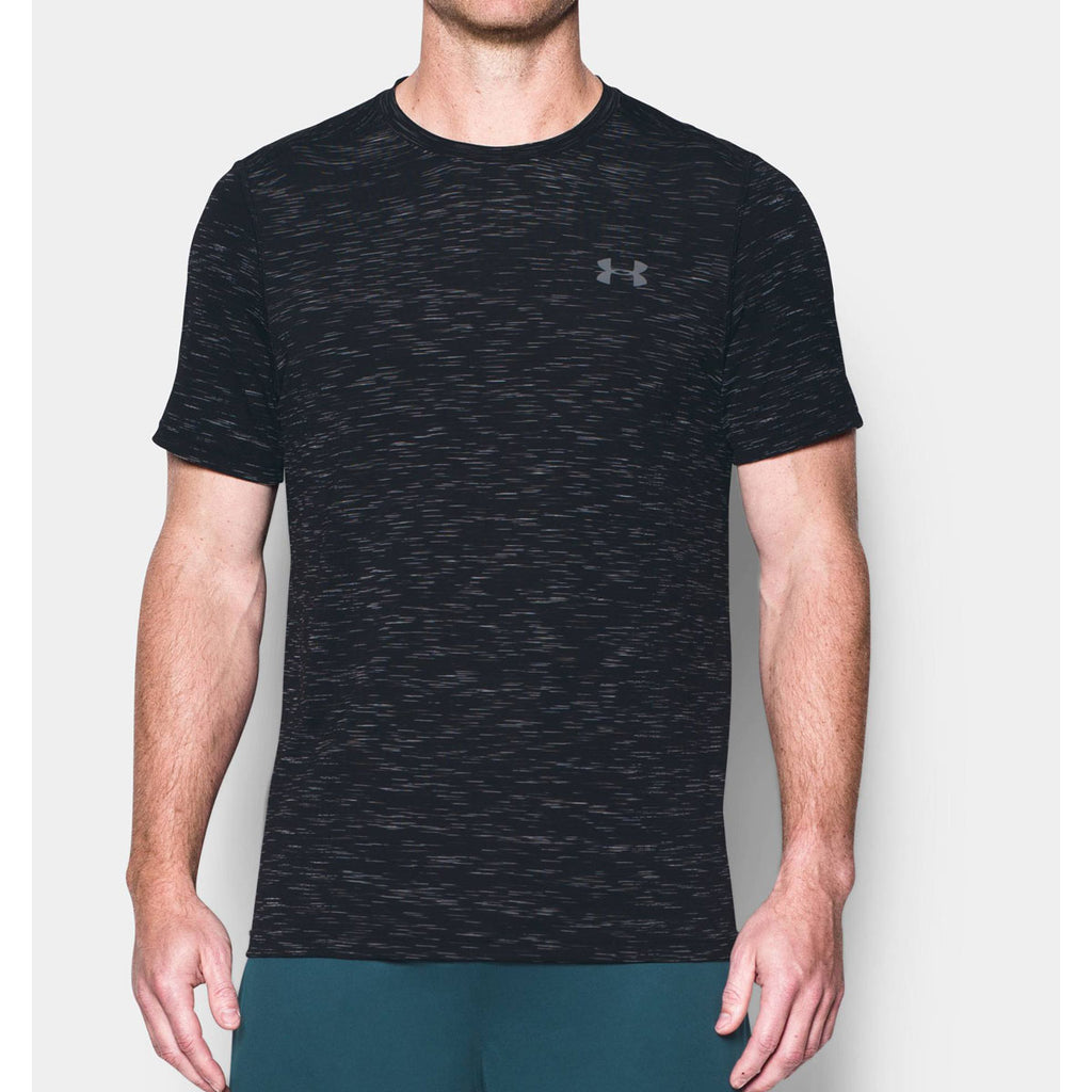 Under Armour Men's Black Heather UA Threadborne Seamless Short Sleeve