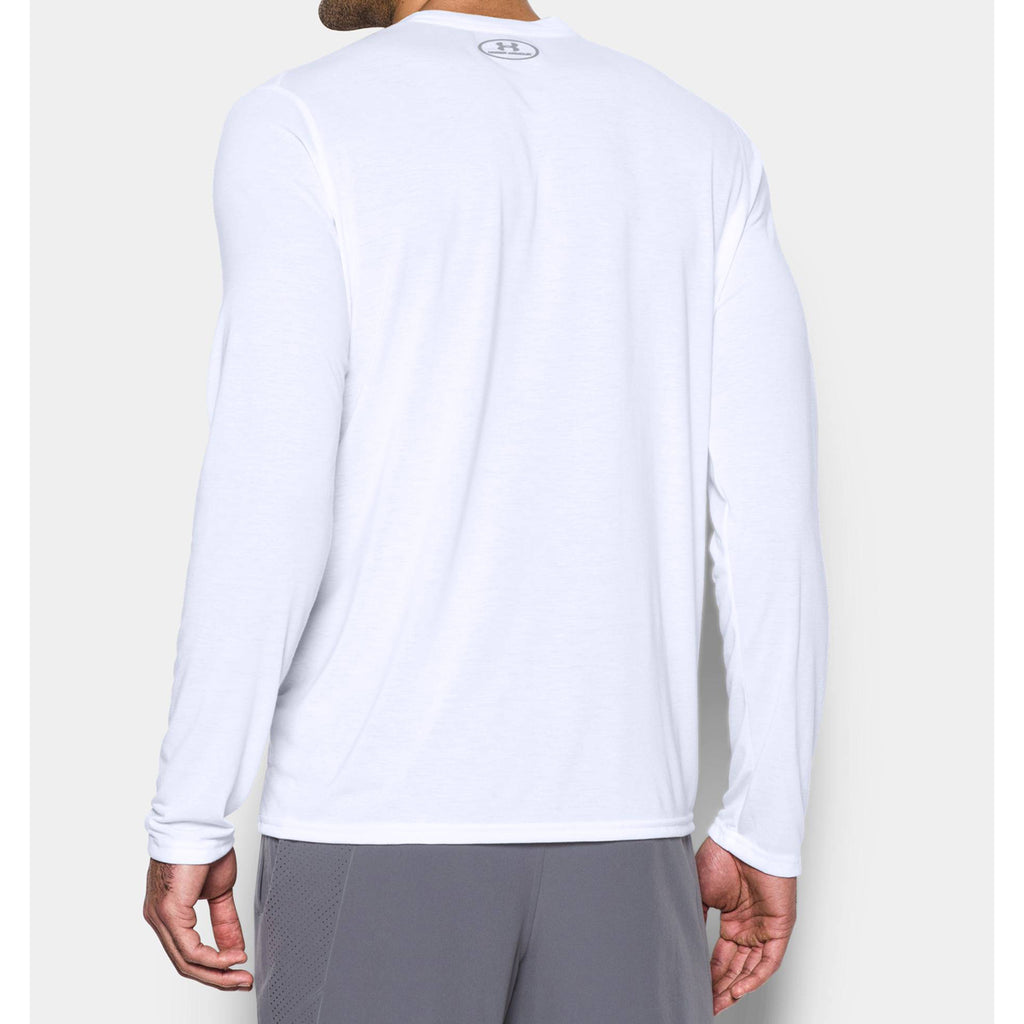 Under Armour Men's White UA Threadborne Long Sleeve