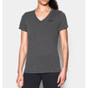 Under Armour Women's Carbon Heather Threadborne Train V-Neck T-Shirt