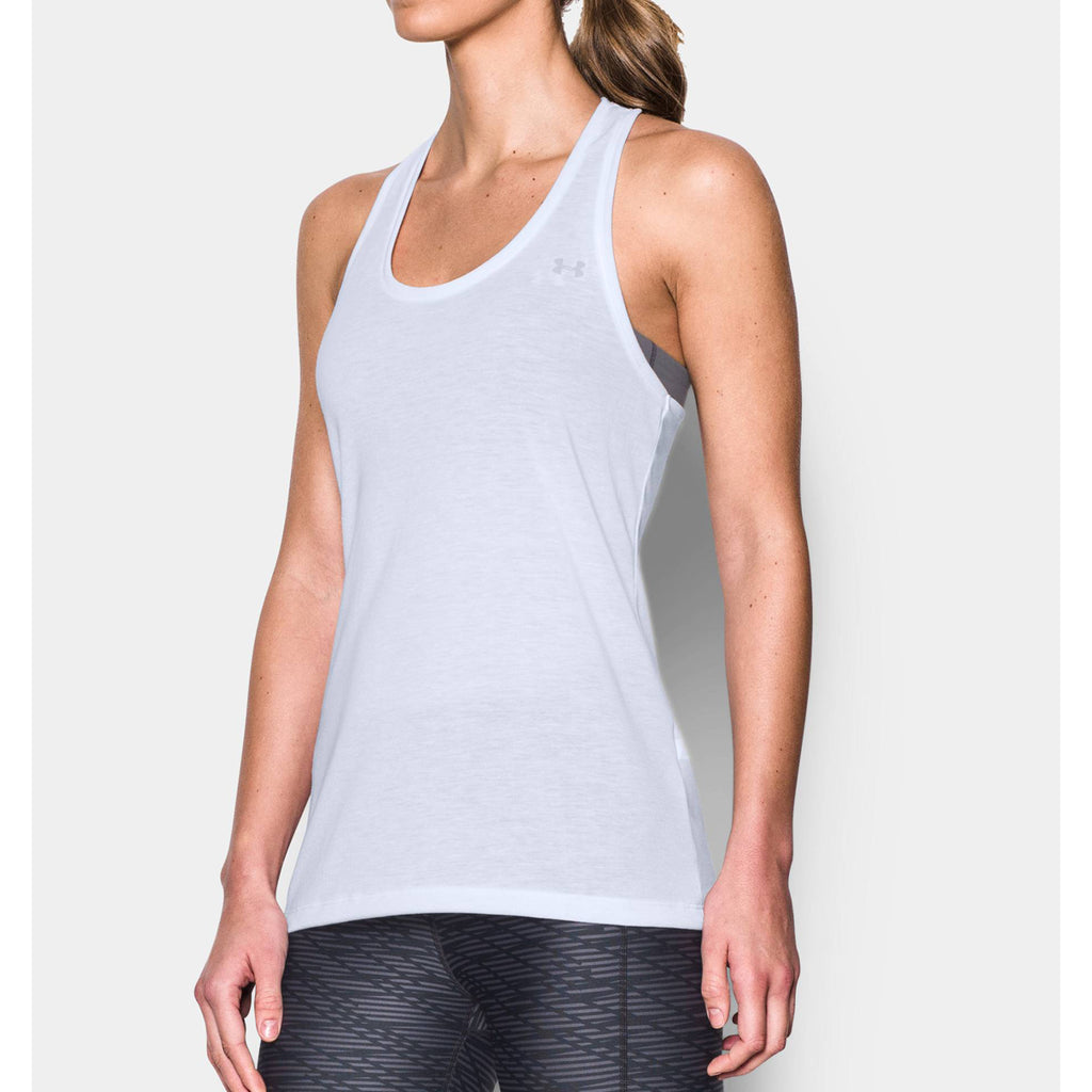 Under Armour Women's White Threadborne Train Tank