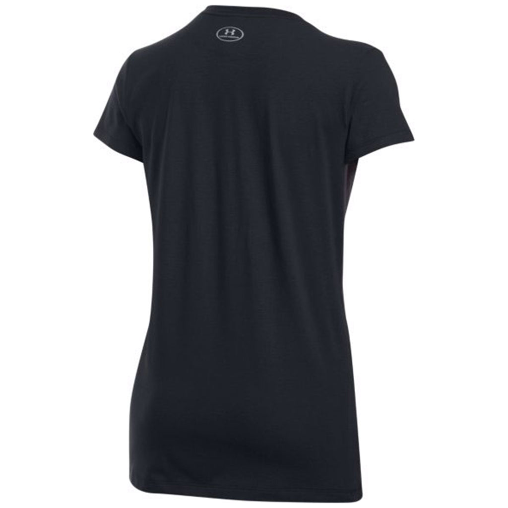 Under Armour Women's Black Cotton Stretch T-Shirt