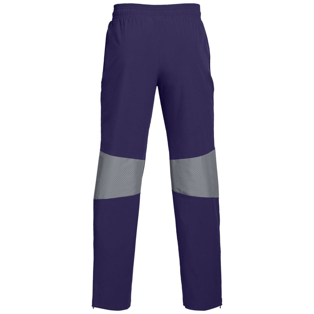 Under Armour Men's Purple Squad Woven Warm-Up Pant