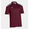 Under Armour Men's Maroon Armour Colorblock Polo