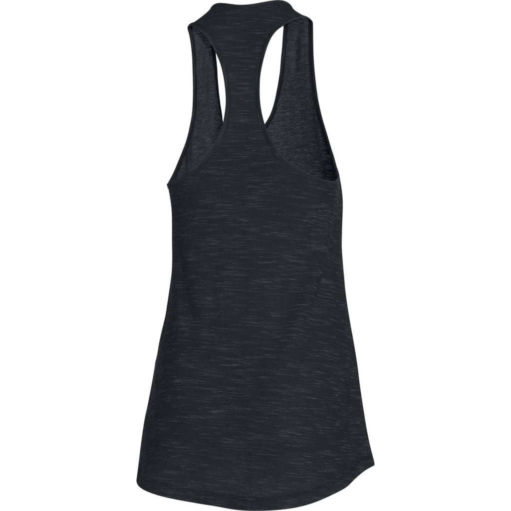 Under Armour Women's Black/True Grey Heather Stadium Tank