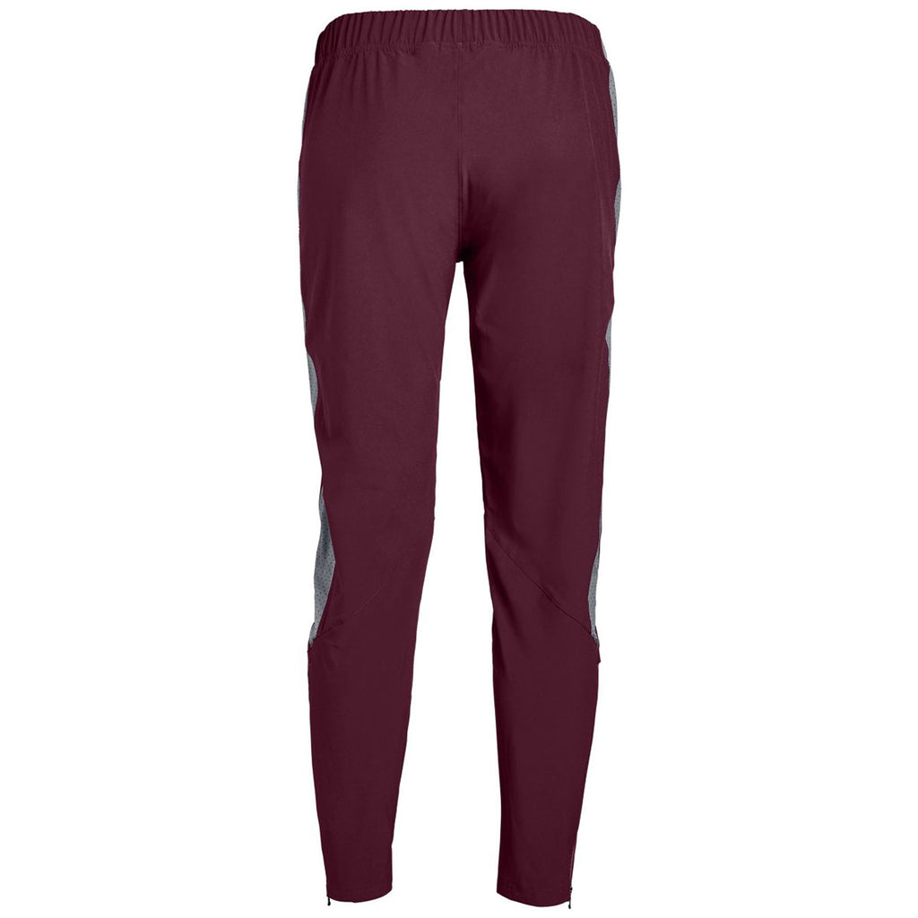 Under Armour Women's Maroon/Steel Squad Woven Pant