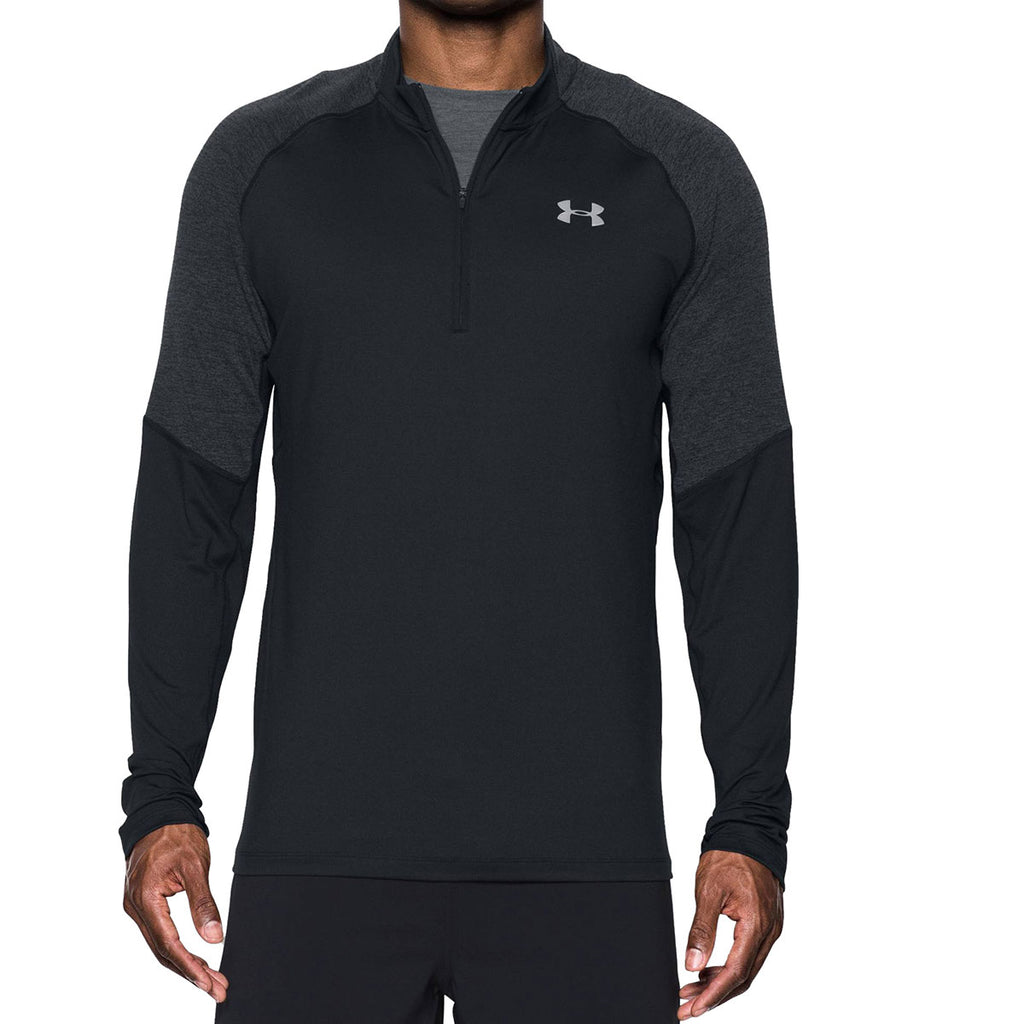 Under Armour Men's Black Threadborne Run 1/4 Zip