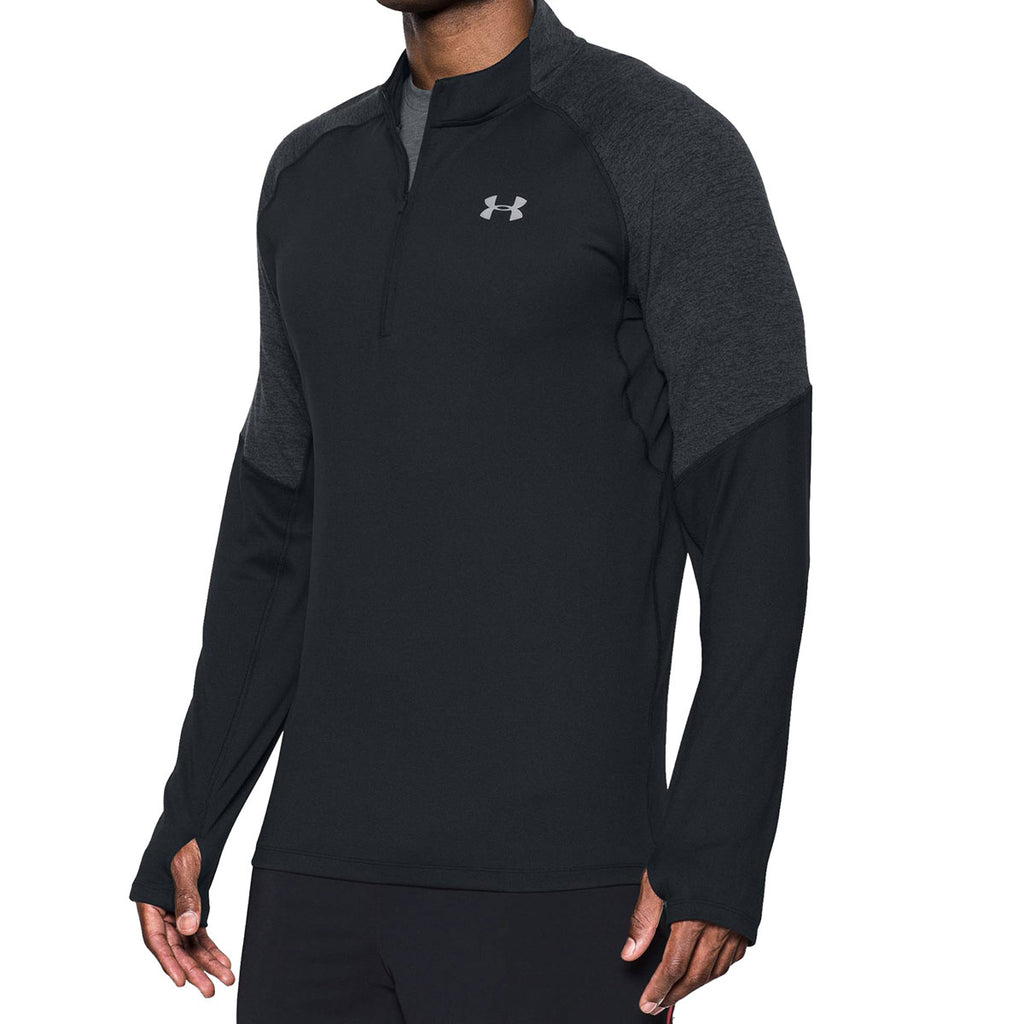 Under Armour Men's Black Threadborne Run 1/4 Zip