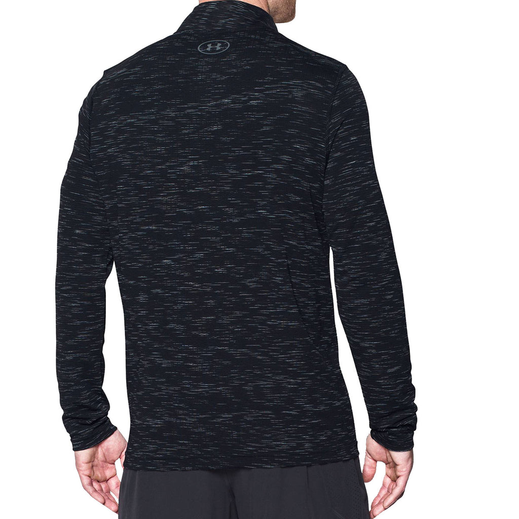 Under Armour Men's Black Heather Threadborne Seamless 1/4 Zip