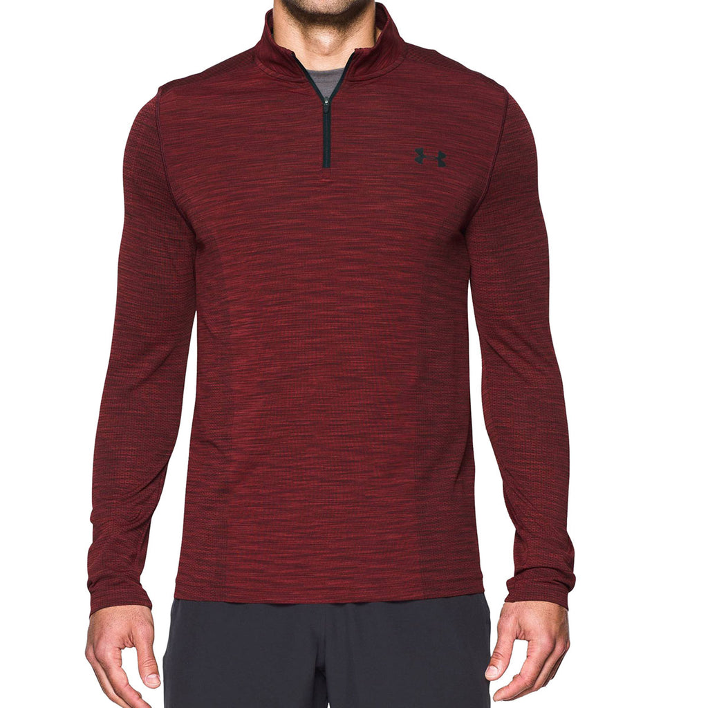 Under Armour Men's Red Threadborne Seamless 1/4 Zip