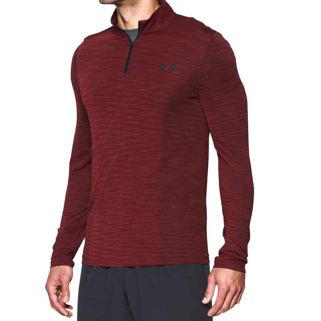 Under Armour Men's Red Threadborne Seamless 1/4 Zip