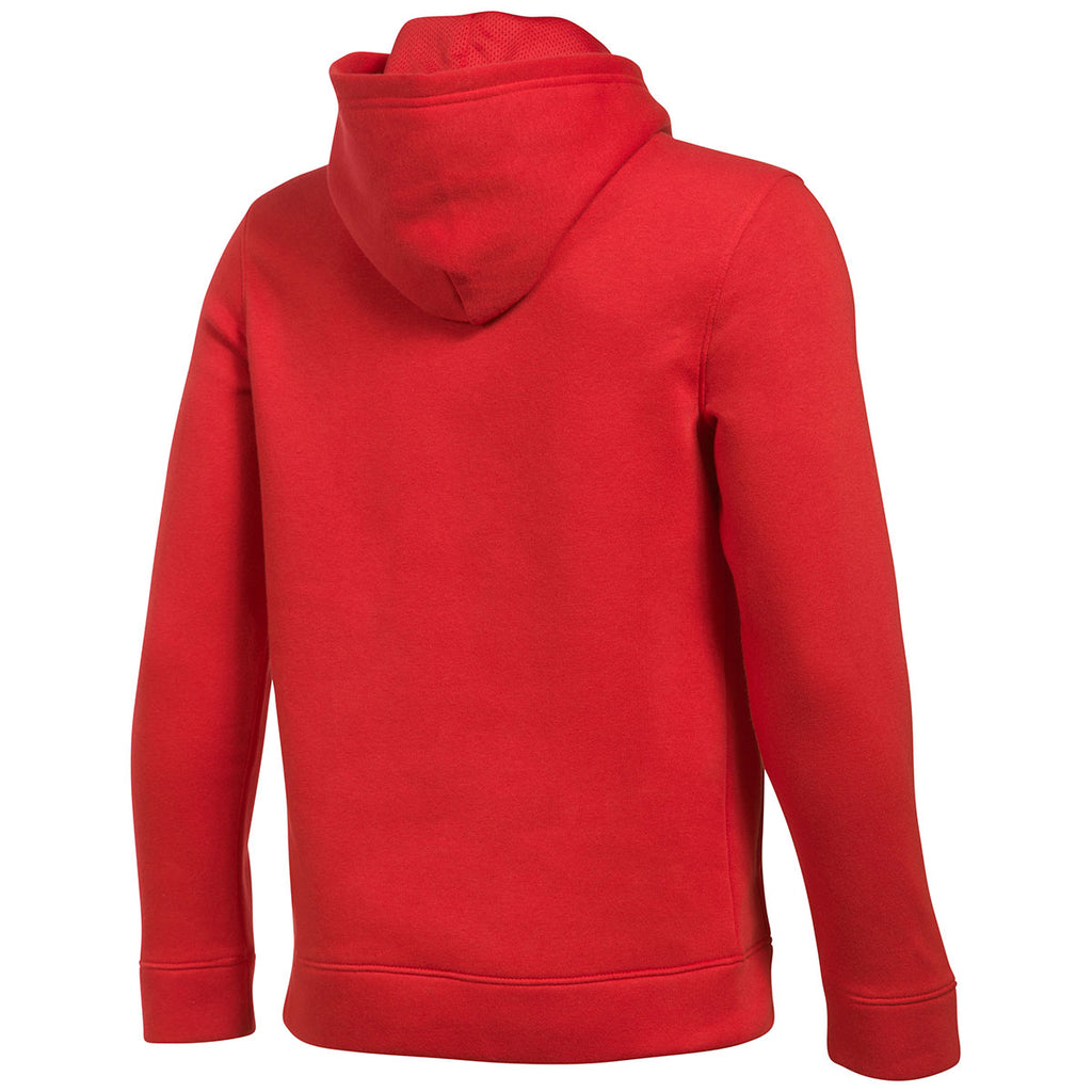 Under Armour Boy's Red Hustle Fleece Hoodie