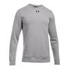 Under Armour Men's True Grey Heather Hustle Fleece Crew Neck Sweatshirt