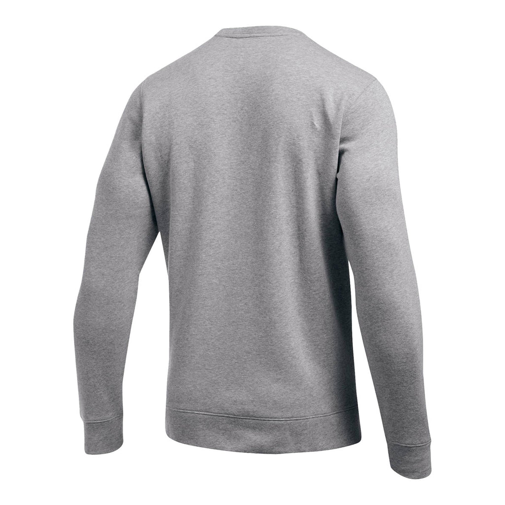 Under Armour Men's True Grey Heather Hustle Fleece Crew Neck Sweatshirt