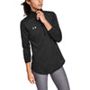 Under Armour Women's Black/Metallic Silver Novelty 1/2 Zip