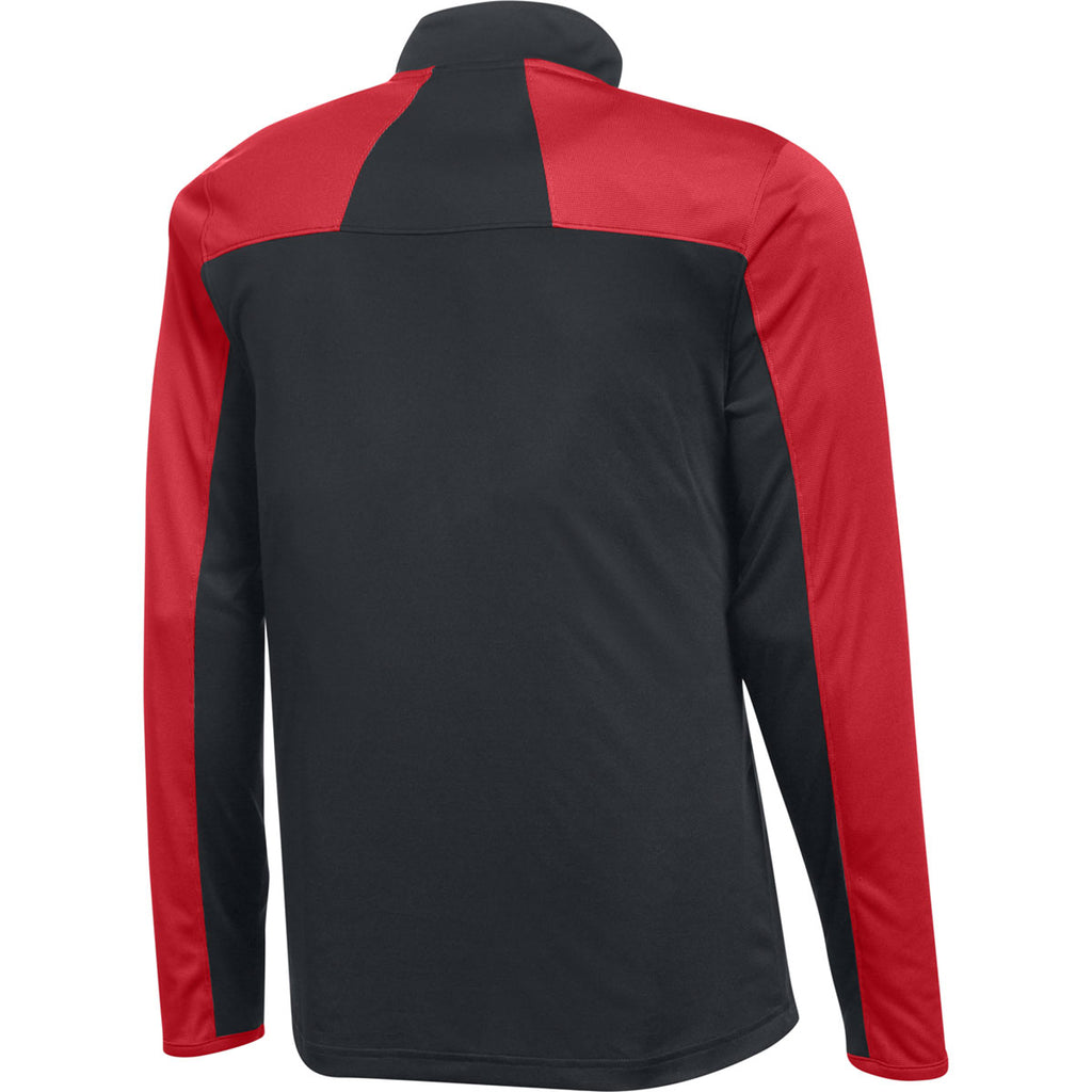 Under Armour Men's Black/Red Novelty Locker Quarter Zip