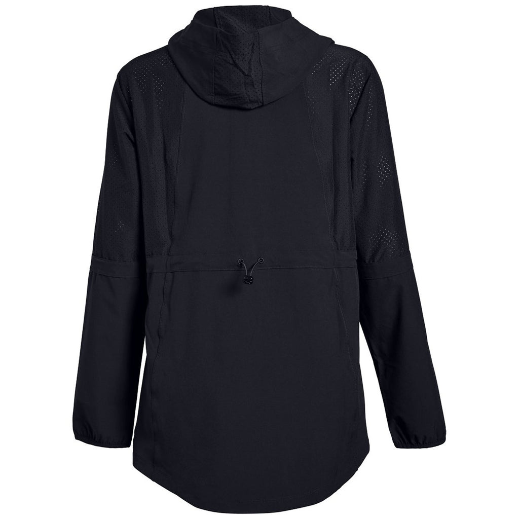 Under Armour Women's Black Squad Woven 1/2 Zip