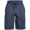 Under Armour Men's Midnight Navy Light Heather Hustle Fleece Shorts