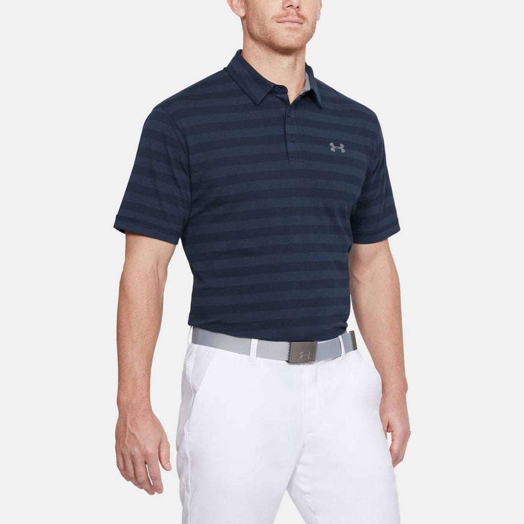 Under Armour Men's Academy Scramble Stripe Polo