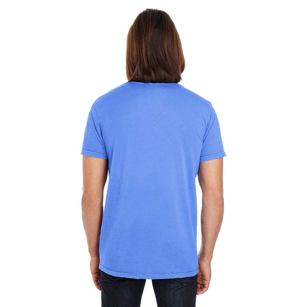 Threadfast Unisex Blue Violet Pigment Dye Short-Sleeve T-Shirt