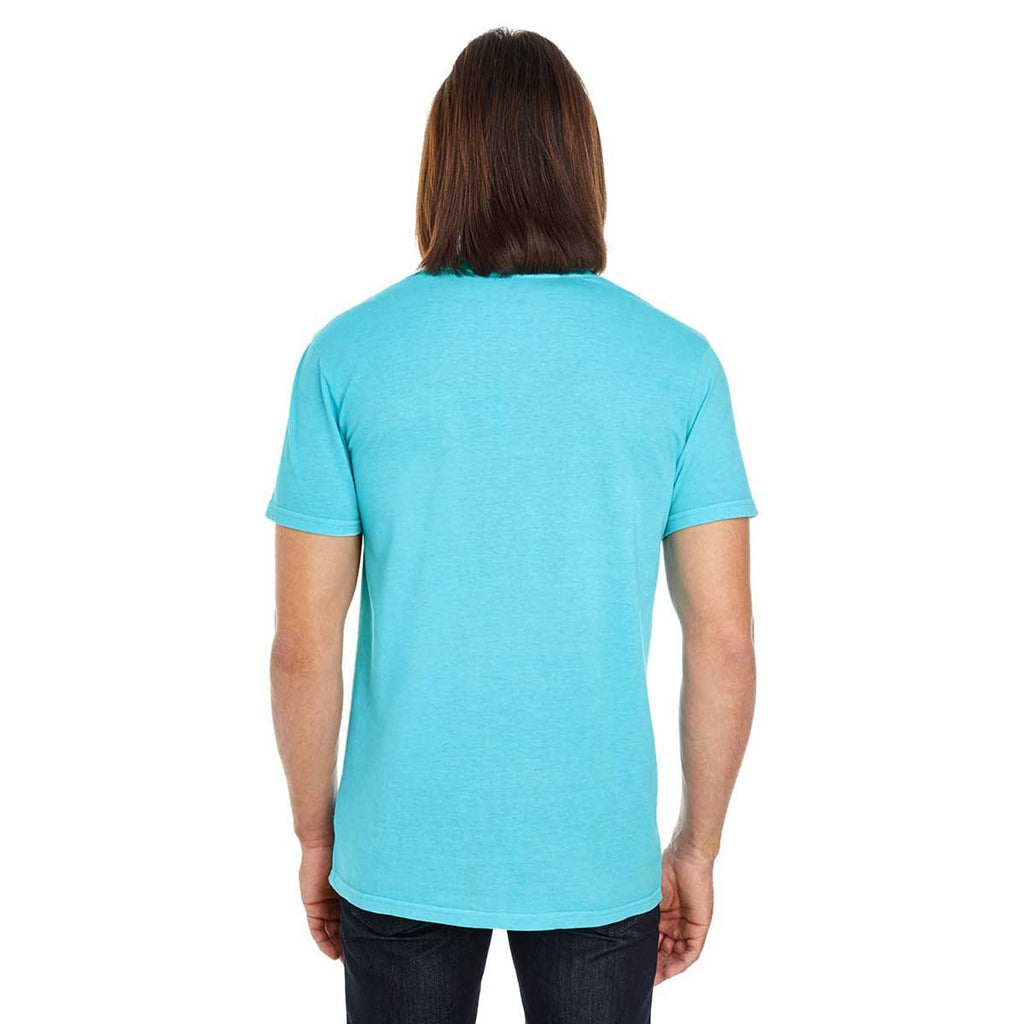 Threadfast Unisex Lagoon Blue Pigment Dye Short-Sleeve T-Shirt