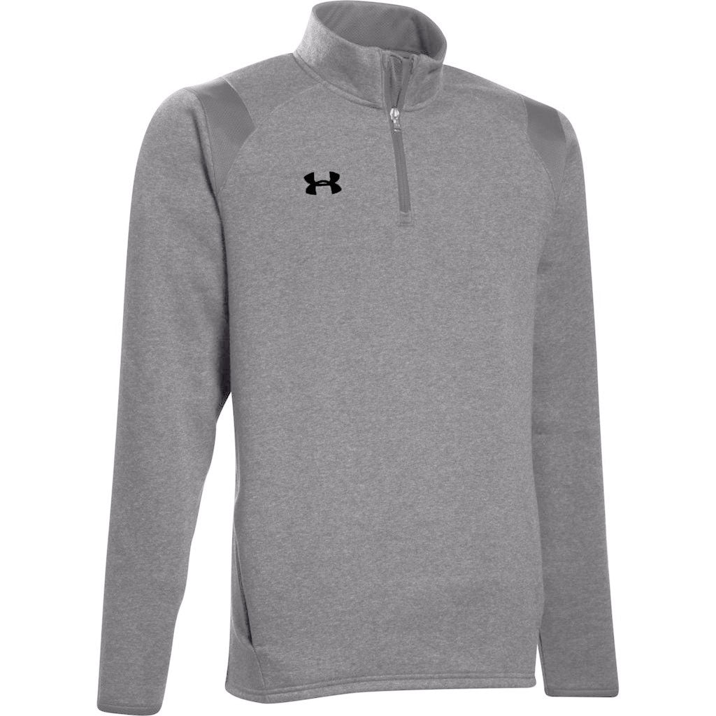 Under Armour Men's True Grey Heather Hustle Fleece 1/4 Zip