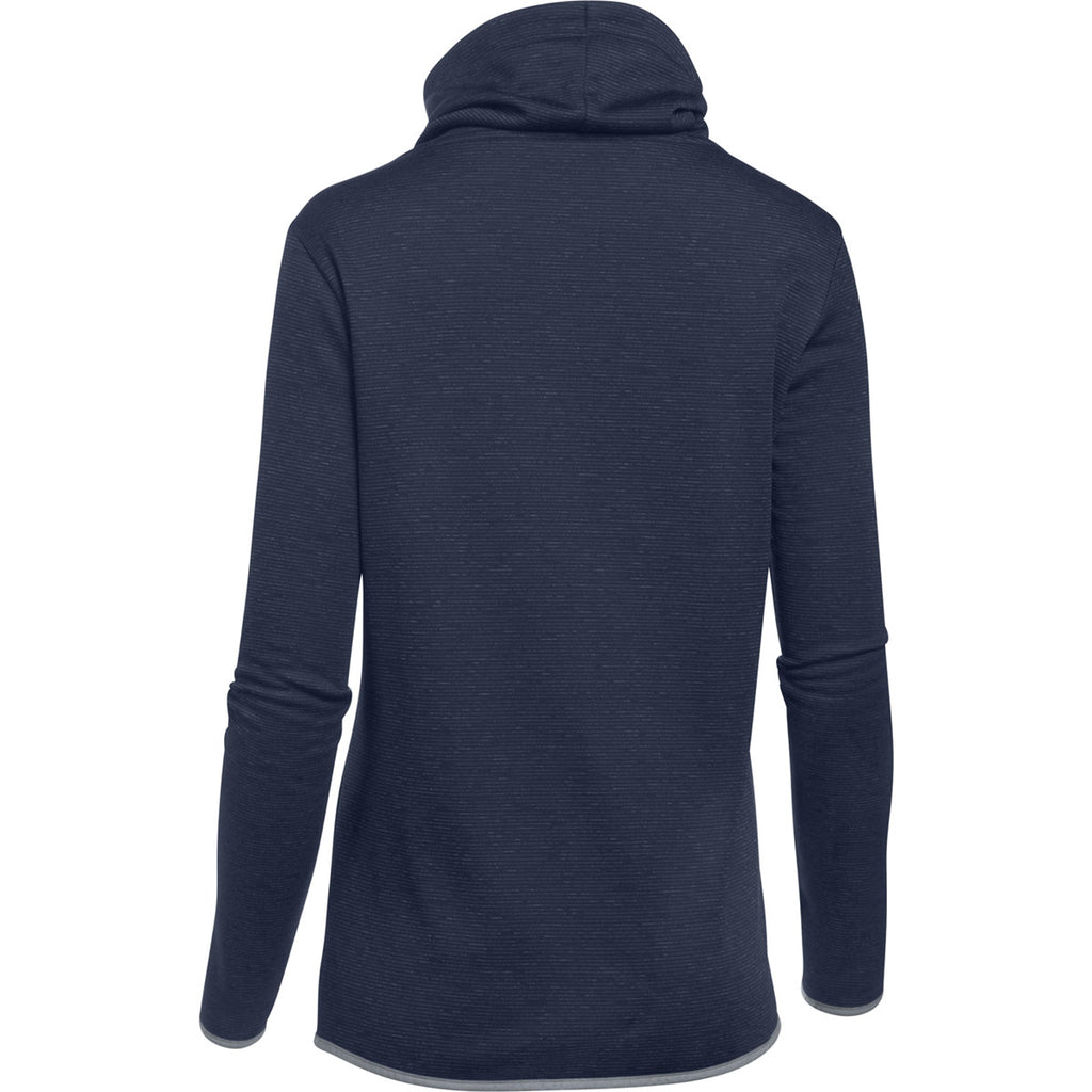 Under Armour Women's Midnight Navy Full Heather Novelty Funnel Neck Hoody